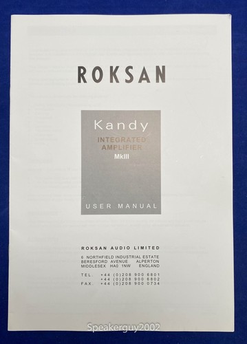 Original roksan kandy mkiii - roksan,